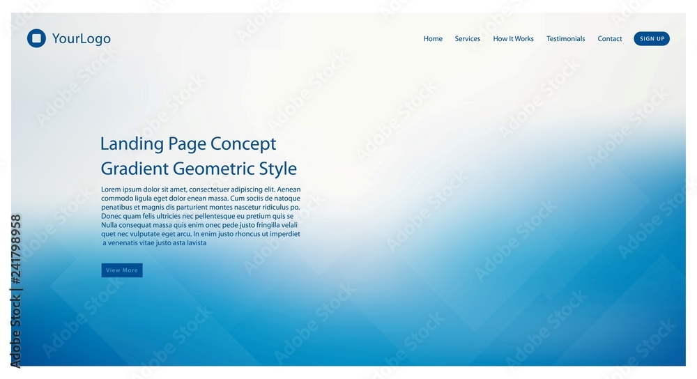 Wall mural abstract colored gradient mesh background of web header for website and landing page template
