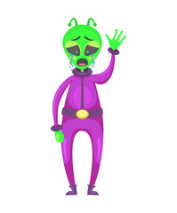 Obraz premium alien raising hand
