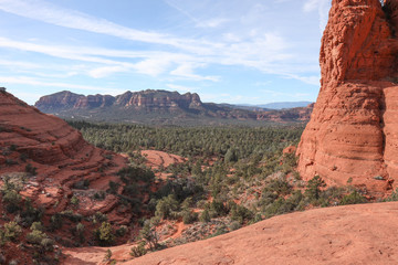 Fototapeta premium View of Red Rock Valleys from Chicken Point on the Little Horse Trail