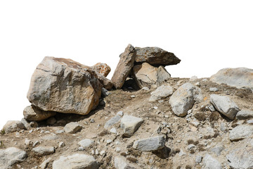 rock isolated on white background