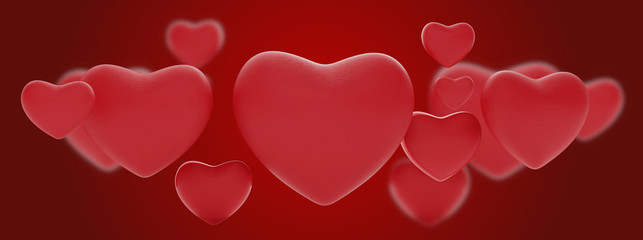hearts background creative design 3d-illustration