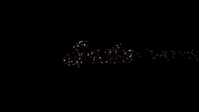 Text Particle Reveal Animations Spasibo, Bedankt, Merci, Terima Kasih