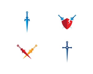 Fototapeta na wymiar Sword logo vector
