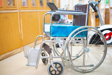 Wheelchair in clinic.