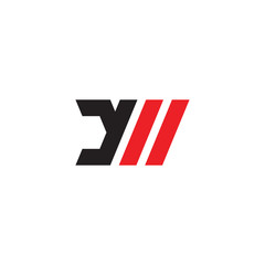 DM or YM logo letter design