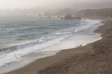 Pacific ocean California coast.