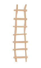 Wooden Ladder Isolated on White Background.