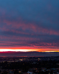 Sunset over the Bay Area