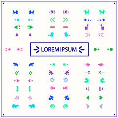 Collection of ornamental borders for different types of inscriptions