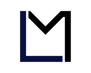 LM letter logo icon template 7