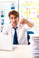 Busy businessman working in the office