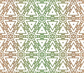 Green, brown color vector cover in geometric style. Seamless pattern. Modern template for page, background, banner