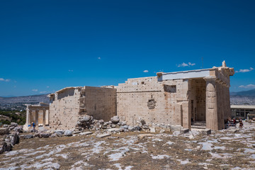 The Propyla, south side, at the Acropolis, Athens, Greece
