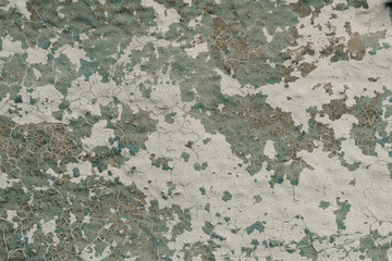 texture of old painted concrete with cracks