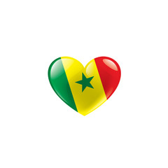 Senegal flag, vector illustration on a white background