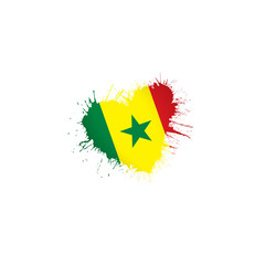 Fototapeta premium Senegal flag, vector illustration on a white background