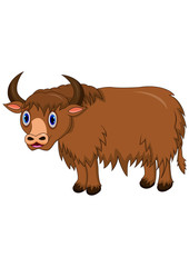 Cute yak cartoon