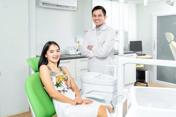 Dental Medical Clinic with Doctor and Patient and Equipment Concept