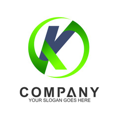 letter K logo in circle shape
