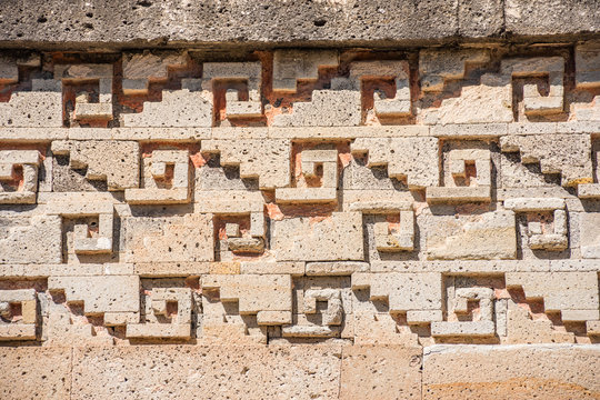 The Ancient Grecas Of The Incredible Archaeological Site Of Mitla In Oaxaca Mexico