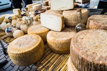 Traditional cheese with worms in Mamoiada, Nuoro, Sardinia, Italy