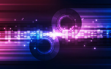 Abstract futuristic digital technology background. Illustration Vector