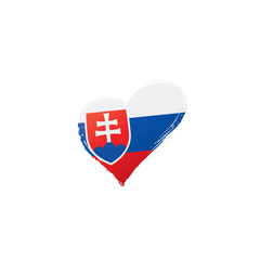 Slovakia flag, vector illustration on a white background
