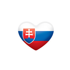 Slovakia flag, vector illustration on a white background
