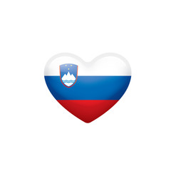 Slovenia flag, vector illustration on a white background