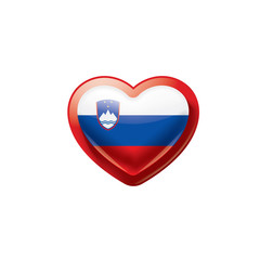 Fototapeta premium Slovenia flag, vector illustration on a white background