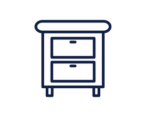 drawer line icon illustration vector , drawer line icon illustration design