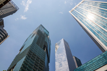 Fototapeta na wymiar Skyscraper office buildings
