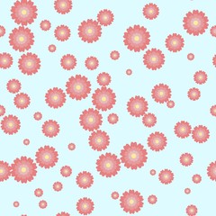 Cute floral pattern in shabby chic style. Vector flower seamless background