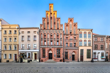 House of Kopernik - famous landmark of Torun, Poland - obrazy, fototapety, plakaty
