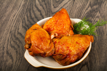 Roasted chicken thigh
