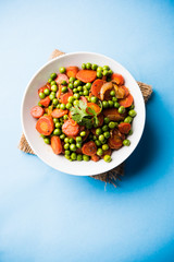 Carrot green peas sabzi / Gajar Mutter sabji