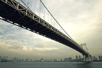 Tokyo Bay Rainbow Bridge I looked up from the bottom