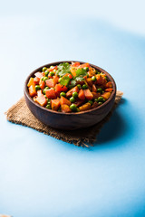 Carrot green peas sabzi / Gajar Mutter sabji