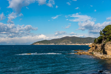 Fototapeta na wymiar Coast of the Southern Italian Mediterranean Sea