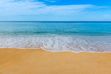 tropical beach in summer and sand sea sky