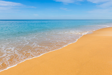 tropical beach in summer and sand sea sky