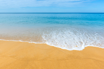 tropical beach in summer and sand sea sky