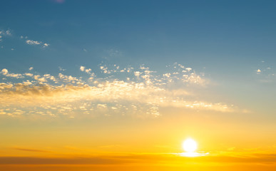Sky on sunrise
