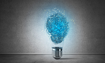 Concept of lightbulb as symbol of new idea.