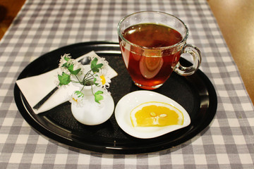 green tea on the table