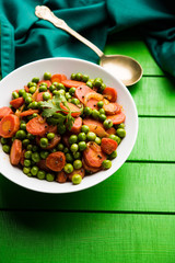 Carrot green peas sabzi / Gajar Mutter sabji