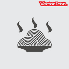 spaghetty icon isolated sign symbol and flat style for app, web and digital design. Vector illustration.