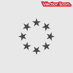 Stars icon isolated sign symbol and flat style for app, web and digital design. Vector illustration.