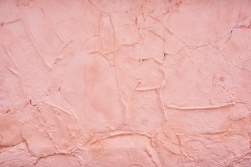 Pink Plastered Concrete Wall Background Texture Detail