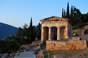 The Athenian Treasury in Delphi, Greece